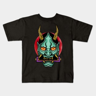 Hanya Mask In Japanese Culture Kids T-Shirt